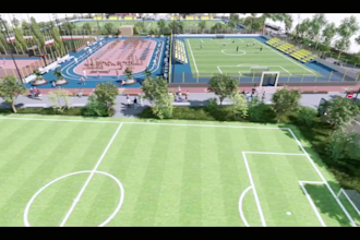 design realistic 3d sports complex, stadium, arena and recreation center