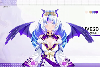 create live2d vtuber model chibi anime vtuber live2d rigging 3d vtuber model