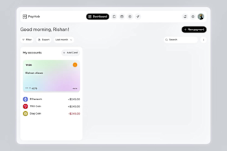 fintech dashboard UI personal finance management