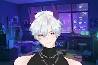 draw vtuber model live2d vtuber rigging male vtuber anime pngtuber character