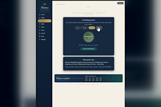 create a custom interactive wellness board for meditation and reflection