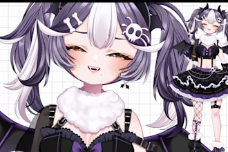 design and rig live 2d vtuber model 2dvtuber model vtuber commission 2d anime