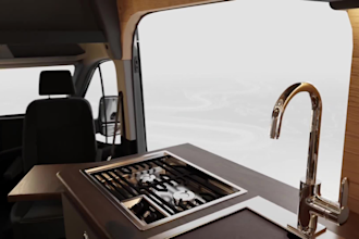 design 3d motorhome, luxury bus interior, sprinter conversion, camper van