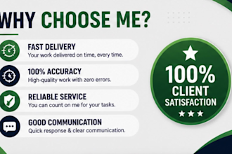 do fast and accurate data entry, web research and virtual assistant tasks