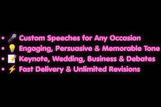write persuasive speeches for any event