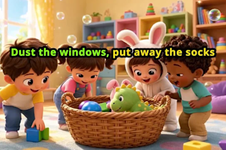 create ai 3d kids music video, cartoon animation, nursery rhyme, kids song