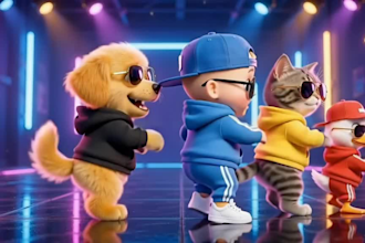 create viral ai baby dance videos and funny dancing pet animations