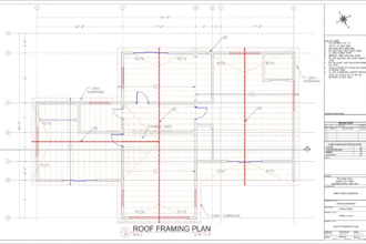 architect, draftsman for city permit drawings, garage, floor plan, blueprints