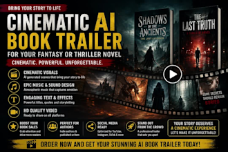 create a cinematic ai book trailer for your fantasy or thriller novel