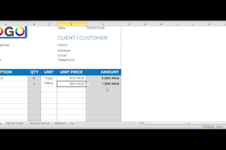 create automated excel invoice and dashboard system