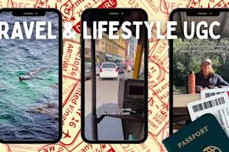 make travel and lifestyle ugc videos and photos