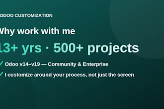 customize odoo with custom modules, workflows and odoo studio