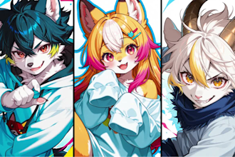 draw cute or badass furry fanart and original characters