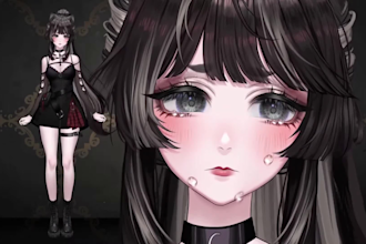design and rigging your vtuber model, anime style in live2d for vtube studio