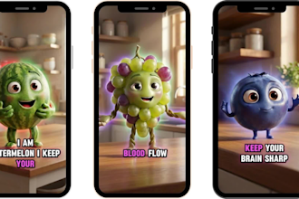 create viral ai talking object and fruit animation shorts