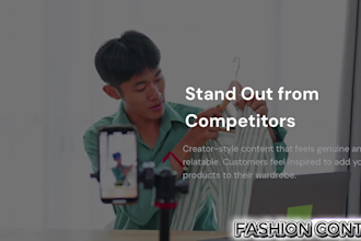create fashion ugc videos for product promotion