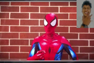 make happy birthday wish video from spiderman with custom message