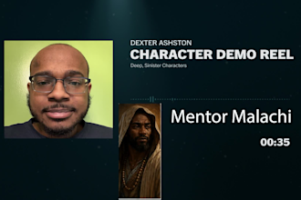 record a deep, sinister or serious character voice over