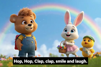 create engaging ai animated nursery rhyme videos for kids with cute 3d character