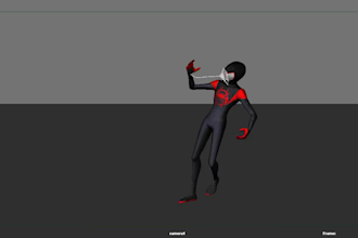 do a 3d game character animation with maya blender roblox