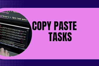 do typing work, data entry, and copy paste task