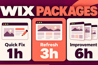 redesign your wix website, fix layouts and update content