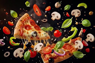 create ai video ads, product commercials, food ads and pizza commercials