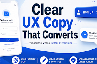 write UX writing microcopy button and app content