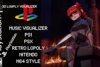 do 3d retro lowpoly music visualizer animation character design ps1 n64 ps2 psx
