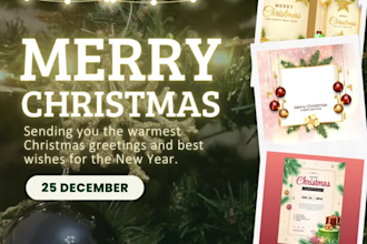 design festive christmas posters banners and cards