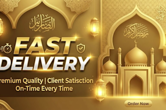 design professional islamic youtube thumbnails