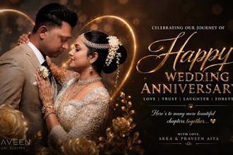 create a personalized cinematic anniversary visual story