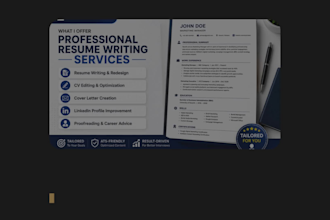 write professional ats friendly resume and CV
