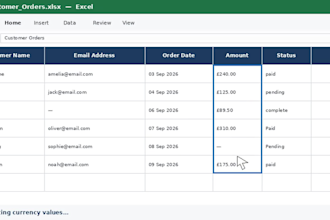 clean, format and organise your excel or google sheets data
