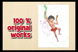 draw children story book illustration not ai