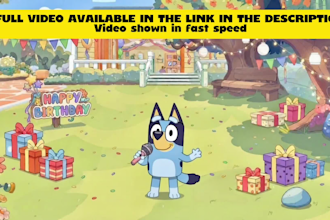 create a personalized greeting video from bluey