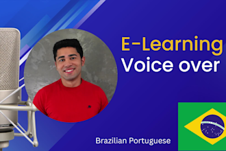 narrate your e learning or training in brazilian portuguese