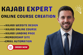 create kajabi website design, kajabi landing page, kajabi online course