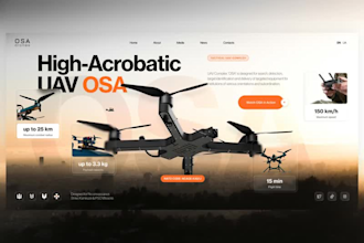 design a drone photography website, aerial videography website