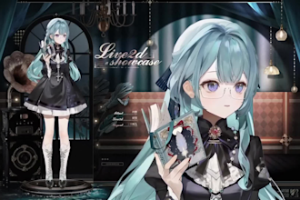 draw and rig live2d vtuber model, 2d vtuber model, vtuber rigging, anime model