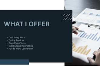 do data entry, typing work and copy paste tasks