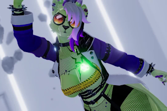 make a custom furry vrchat avatar, 3d furry model