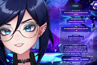 draw quality live2d rig female vtuber model 3d vtuber commission streamer avatar