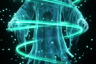 do 3d halloween hologram animation, spooky hologram fan video and horror visuals