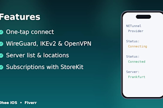 develop a secure VPN app for you