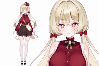design and rig live2d vtuber model anime live2d model rigging 2d vtuber model