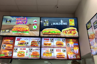 design digital food menu, tv food menu, animated led screen, billboard signage