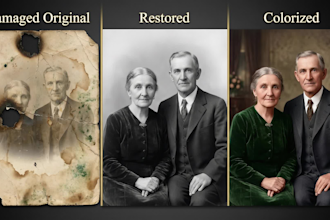 restore, colorize and fix damaged old photos with ai