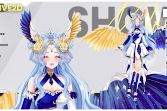 design and rig 2d live2d vtuber model live2d rigging for studio anime avatar