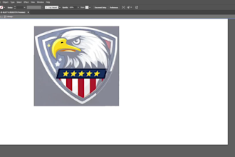 manually vector trace logo to clean print ready vector
